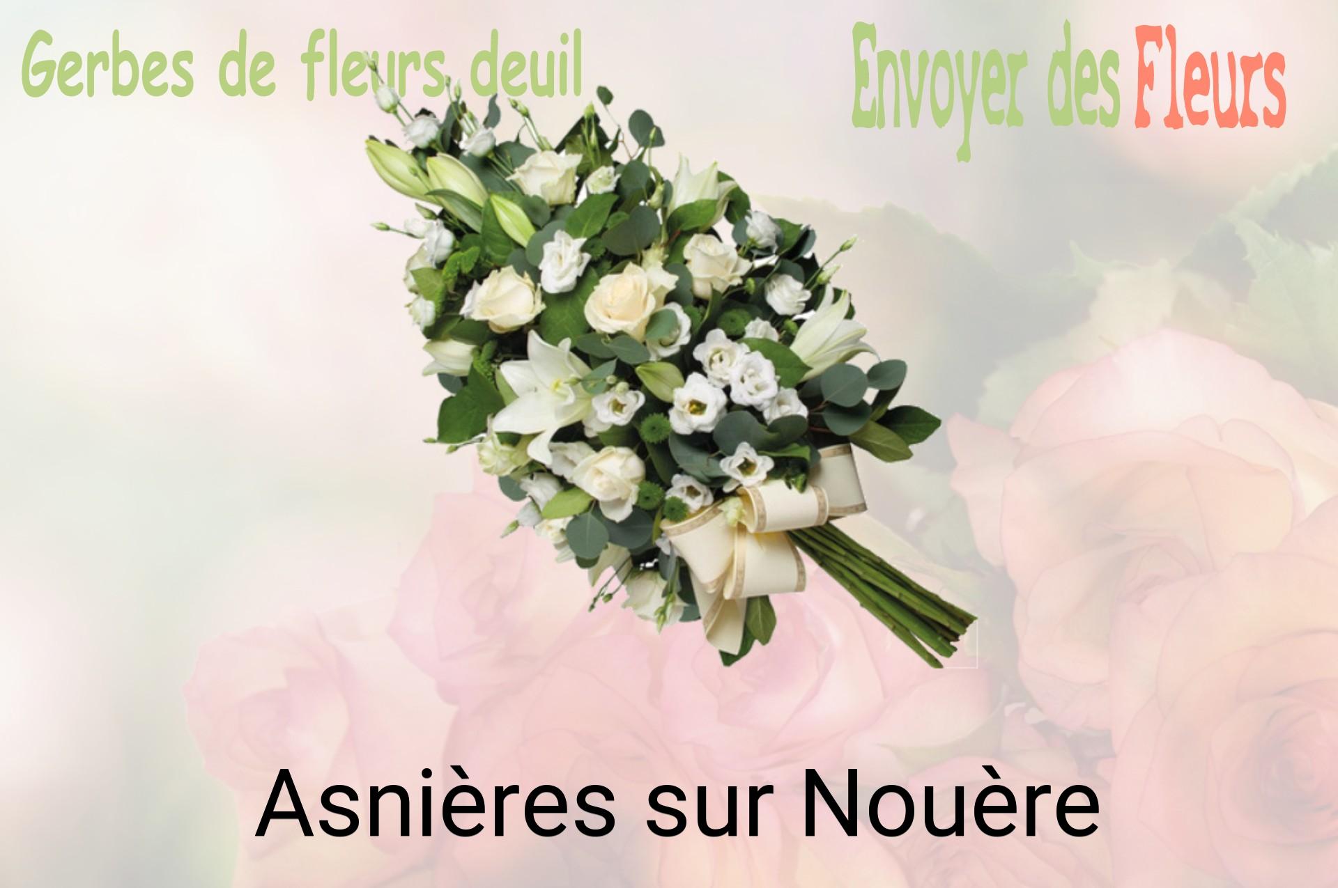 Gerbe de fleurs de deuil livrée à Asnières-sur-Nouère
